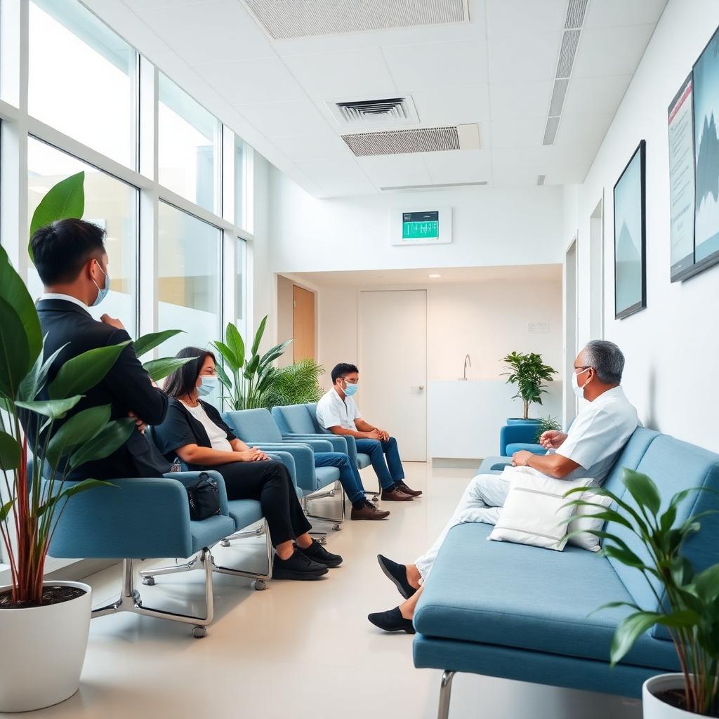 Modern welcoming waiting area at the clinic